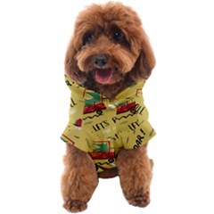 Childish-seamless-pattern-with-dino-driver Dog Coat by Vaneshart