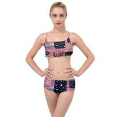 Floral Wall Art Layered Top Bikini Set by Vaneshop