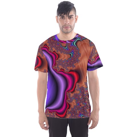 Colorful Piece Abstract Men s Sport Mesh Tee by Vaneshop