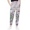 Abstract Background Ornamental Women s Tapered Pants View1