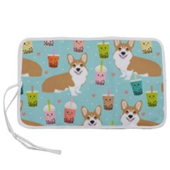 Welsh Corgi Boba Tea Bubble Cute Kawaii Dog Breed Pen Storage Case (m) by Wav3s