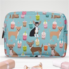 Chihuahua Bubble Kawaii Boba Tea Cute Dog Make Up Pouch (medium) by Wav3s