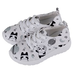 Panda Floating In Space And Star Kids  Lightweight Sports Shoes by Wav3s