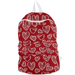 Vector Seamless Pattern Of Hearts With Valentine s Day Foldable Lightweight Backpack by Wav3s