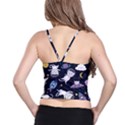 Space Cat Illustration Pattern Astronaut Spaghetti Strap Bra Top View2