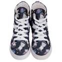 Space Cat Illustration Pattern Astronaut Men s Hi-Top Skate Sneakers View1