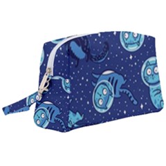 Cat Spacesuit Space Suit Astronaut Pattern Wristlet Pouch Bag (large) by Wav3s