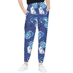 Cat Spacesuit Space Suit Astronaut Pattern Women s Tapered Pants by Wav3s