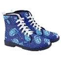 Cat Spacesuit Space Suit Astronaut Pattern Women s High-Top Canvas Sneakers View3