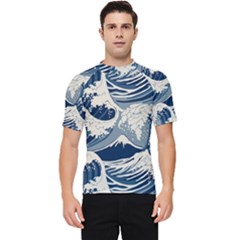 Japanese Wave Pattern Men s Short Sleeve Rash Guard by Wav3s