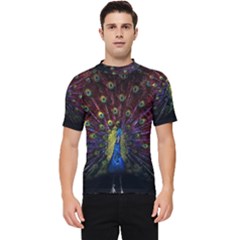 Peacock Feathers Men s Short Sleeve Rash Guard by Wav3s