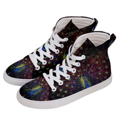 Peacock Feathers Men s Hi-top Skate Sneakers by Wav3s