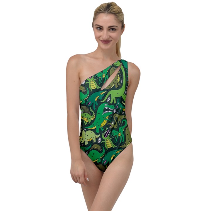 Dino Kawaii To One Side Swimsuit