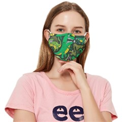 Dino Kawaii Fitted Cloth Face Mask (adult) by Wav3s