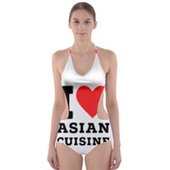 I Love Asian Cuisine Cut-out One Piece Swimsuit by ilovewhateva