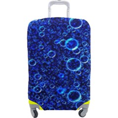 Blue Bubbles Abstract Luggage Cover (large) by Vaneshop