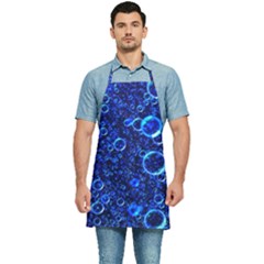 Blue Bubbles Abstract Kitchen Apron by Vaneshop