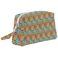 Owl Bird Pattern Wristlet Pouch Bag (large) by Vaneshop