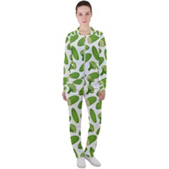 Vegetable Pattern With Composition Broccoli Casual Jacket And Pants Set by Grandong