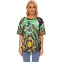 Monkey Tiger Bird Parrot Forest Jungle Style Oversized Basic Tee View1