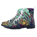 Monkey Tiger Bird Parrot Forest Jungle Style Women s High-Top Canvas Sneakers View2