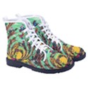 Monkey Tiger Bird Parrot Forest Jungle Style Women s High-Top Canvas Sneakers View3