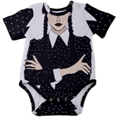 Wednesday Addams Baby Short Sleeve Bodysuit by Fundigitalart234