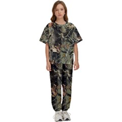 Realtree Camo Seamless Pattern Kids  Tee And Pants Sports Set by Cowasu