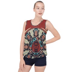 Skull Grateful Dead Phone Gratefuldead Bubble Hem Chiffon Tank Top by Cowasu