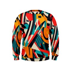 Colorful Abstract Kids  Sweatshirt by Jack14