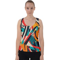 Colorful Abstract Velvet Tank Top by Jack14