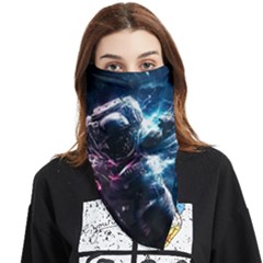 Psychedelic Astronaut Trippy Space Art Face Covering Bandana (triangle) by Bangk1t