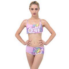 Unicorn Stitch Layered Top Bikini Set by Bangk1t