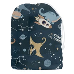 Space Theme Art Pattern Design Wallpaper Drawstring Pouch (3xl) by Ndabl3x