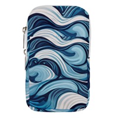 Pattern Ocean Waves Arctic Ocean Blue Nature Sea Waist Pouch (small) by Ndabl3x