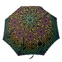 Circuit Hexagonal Geometric Pattern Background Pattern Folding Umbrellas View1