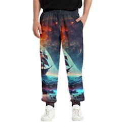 Tree Planet Moon Men s Elastic Waist Pants by Ndabl3x