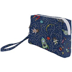 Cat Cosmos Cosmonaut Rocket Wristlet Pouch Bag (small) by Cowasu