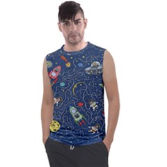 Cat Cosmos Cosmonaut Rocket Men s Regular Tank Top by Cowasu