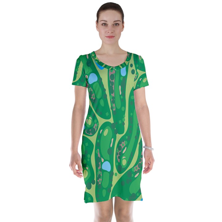 Golf Course Par Golf Course Green Short Sleeve Nightdress