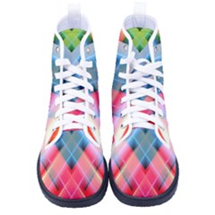 Graphics Colorful Colors Wallpaper Graphic Design Women s High-top Canvas Sneakers by Amaryn4rt