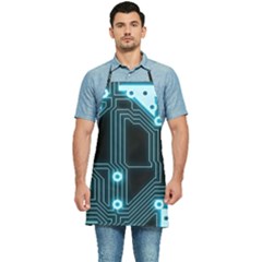 A Completely Seamless Background Design Circuitry Kitchen Apron by Amaryn4rt