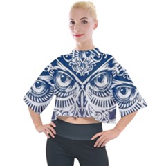 Owl Mock Neck Tee by Amaryn4rt