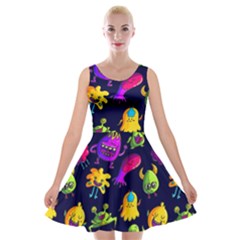 Space Patterns Velvet Skater Dress by Amaryn4rt