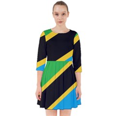 Flag Of Tanzania Smock Dress by Amaryn4rt