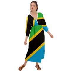 Flag Of Tanzania Grecian Style  Maxi Dress by Amaryn4rt