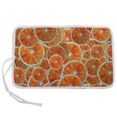 Oranges Background Texture Pattern Pen Storage Case (m) by Simbadda