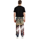 Independence Day Background Abstract Grunge American Flag Men s Elastic Waist Pants View2