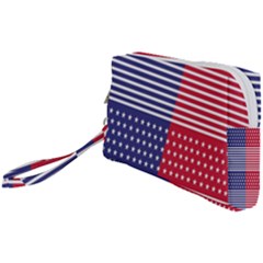 American Flag Patriot Red White Wristlet Pouch Bag (small) by Celenk