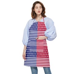 American Flag Patriot Red White Pocket Apron by Celenk